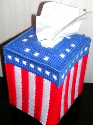 (image for) Fourth 4th of July Tissue Kleenex Box Cover Patriotic - Click Image to Close
